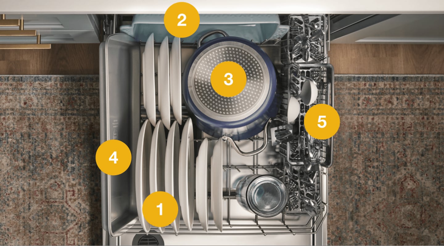 Top shelf of 2024 dishwasher not cleaning
